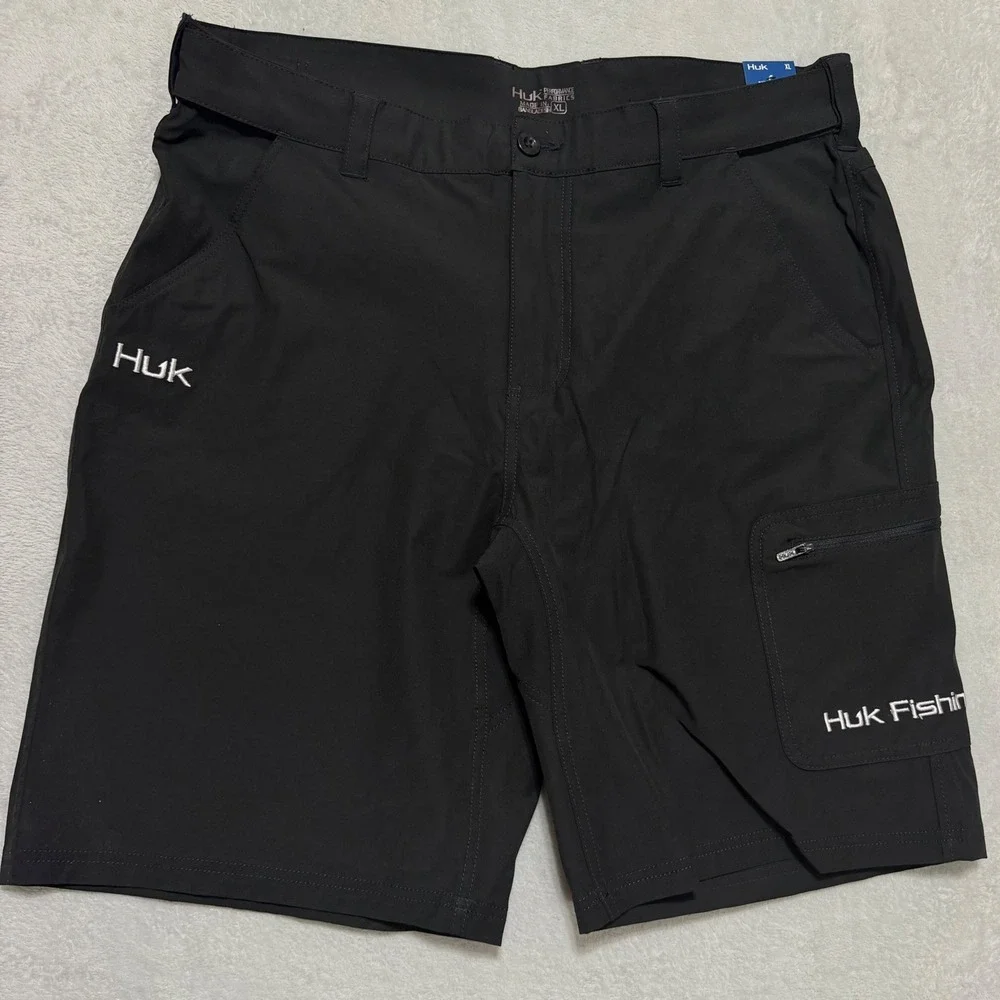 Huk Performance Fishing Mens XL Black Waypoint 10.5